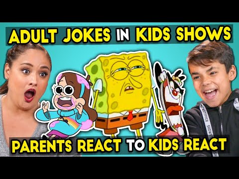 Parents React To Kids React To Funny Adult Jokes In Kids Shows