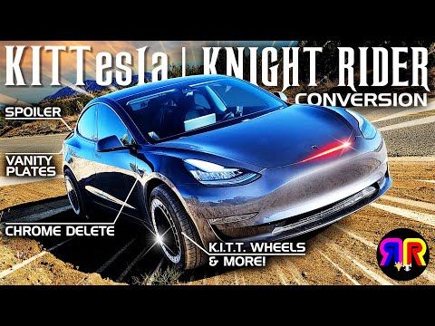KNIGHT RIDER WHEELS on a TESLA! (&amp; more) - KITTesla