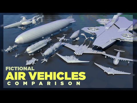 ✈️ Fictional AIR VEHICLES Size Comparison (3D)