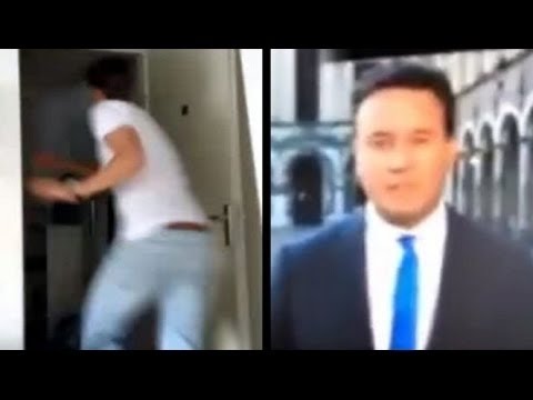 WATCH: Man Sprints From His Home In Order To VIDEOBOMB Nearby Live Television Broadcast
