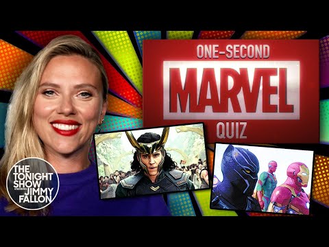 One-Second Marvel Quiz with Scarlett Johansson | The Tonight Show Starring Jimmy Fallon