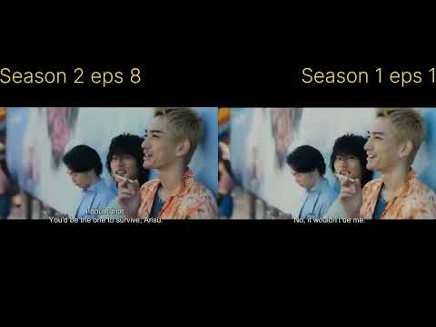 Alice in Borderland Season 1 &amp; 2 side by side comparison