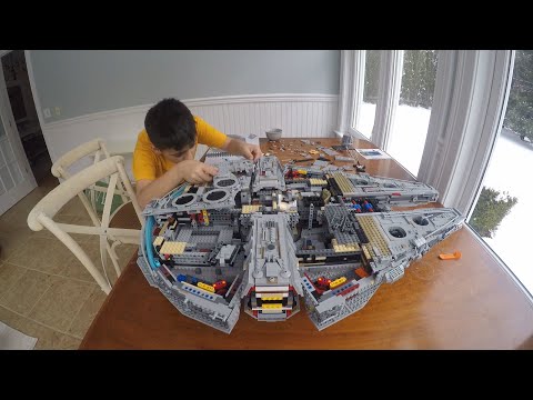 Michael Baker - Age 9 - Lego Star Wars 75192 Millennium Falcon - 3 Minute Timelapse Build