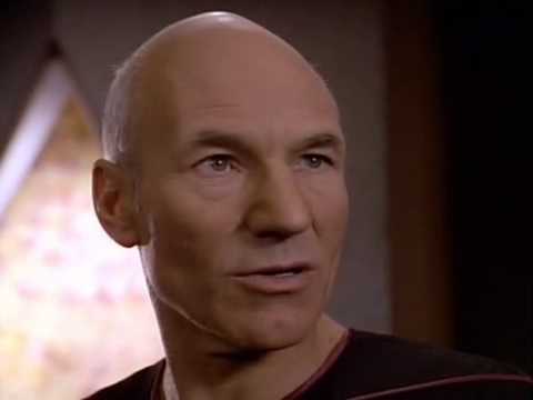 Captain Picard and Worf dispute the Iconians.