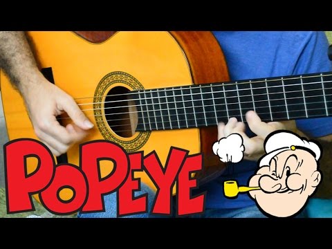 Popeye Theme + The Sailor&#039;s Hornpipe - Fingerstyle Guitar (Marcos Kaiser)