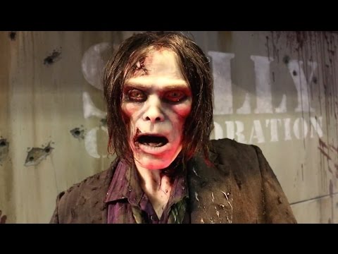 The Walking Dead ride animatronic &amp; preview from Sally at IAAPA 2015