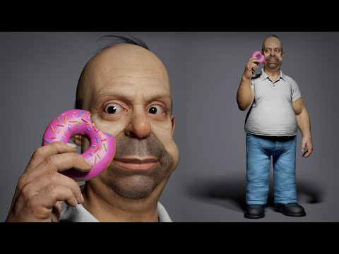 3D Model of Homer Simpson(Real time)