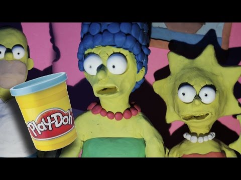 The Simpsons couch gag - part I [YOU&#039;RE NEXT] | a Stop motion Animation