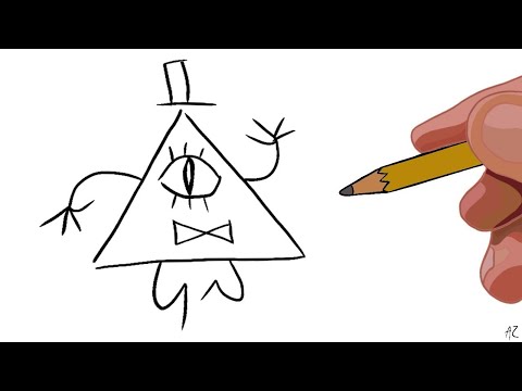 I drew bill cipher in the rhythm of the gravity falls theme...