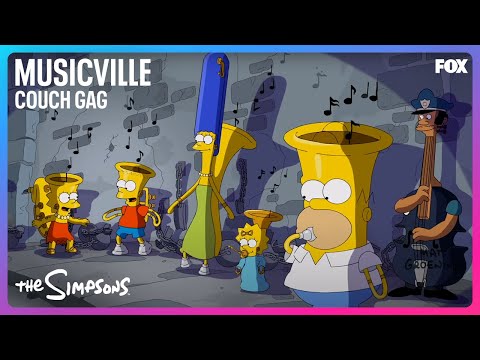 &quot;MusicVille&quot; Couch Gag | Season 25 | THE SIMPSONS