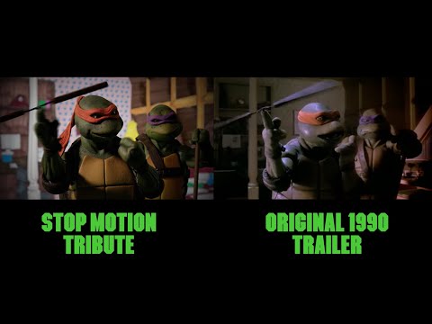 TMNT 1990 Trailer vs Stop Motion Tribute 🤙💜🧡💙❤️ Shredders Revenge
