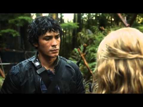 The 100 leaving the camp