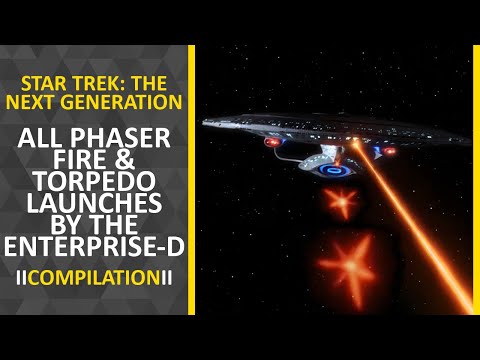 All Phaser Fire &amp; Torpedo Launches By The Enterprise-D • Star Trek TNG • Compilation [UPDATED]