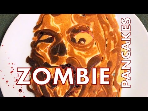 How to make ZOMBIE PANCAKE ART!
