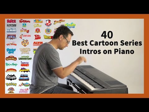 40 Best Cartoon Series Intros Piano Medley (incl. Anime &amp; Comic TV Series Theme Songs)