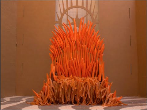 Built the Iron Throne out of Carrots for my rabbit