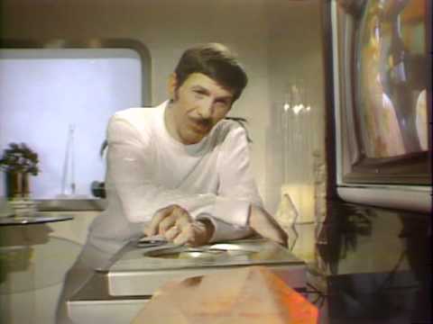 Leonard Nimoy demonstrates Magnavision LaserDisc Player