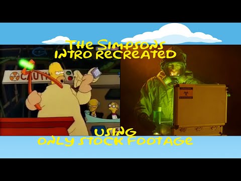 The Simpsons intro recreated using ONLY stock footage.