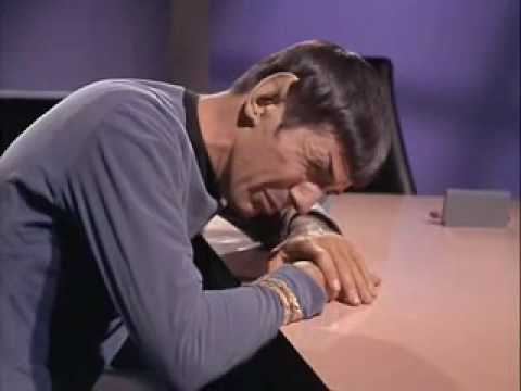 Spock Crying for his writings