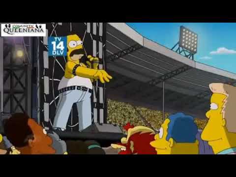 The Simpsons tribute to Freddie Mercury and Queen in Live Aid - (English / inglés)