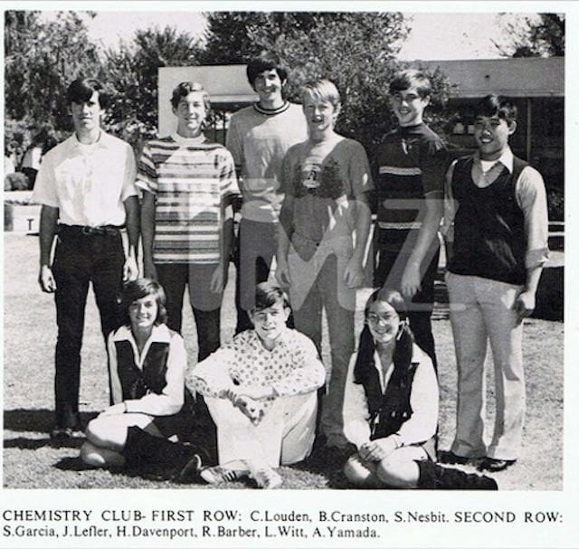 Bryan Cranston in seinem High-School-Chemiekurs 1973