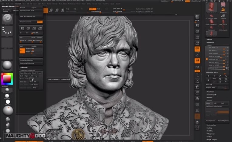 3D-Charakterskulpturen im Computer
