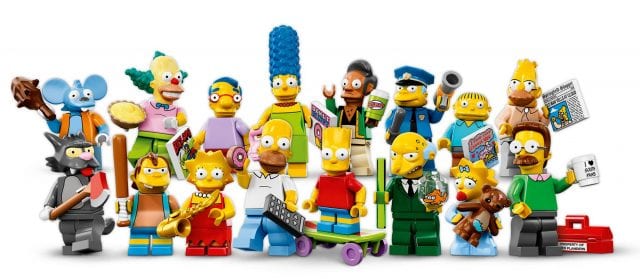 Die komplette Simpsons Cast als Lego Figuren