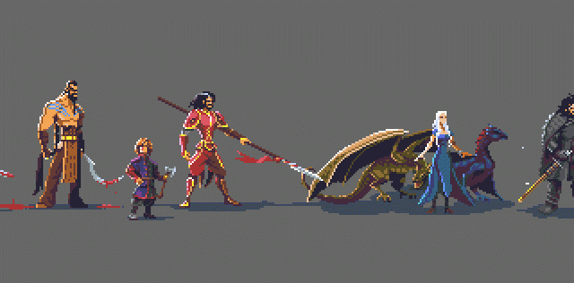 Animated Pixel-Game of Thrones