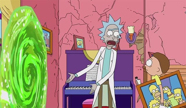 Rick & Morty bei den Simpsons