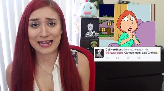 Imitation von Cartoon-Mom-Stimmen