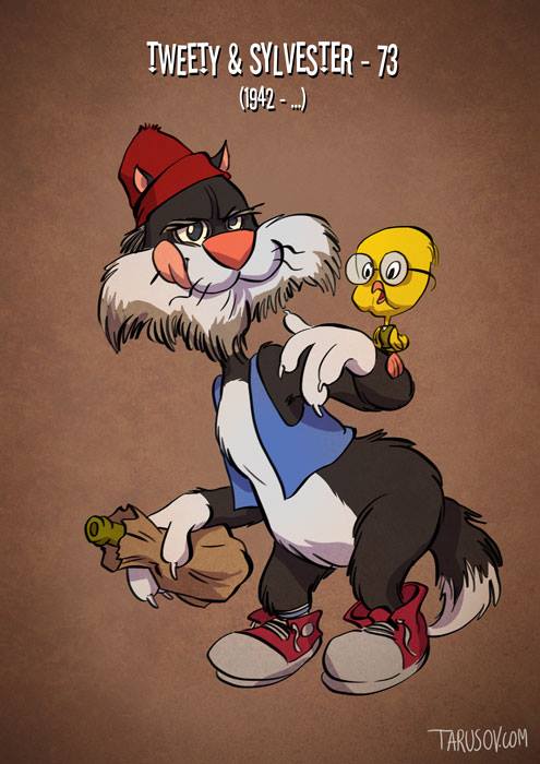 Tweety & Sylvester © Andrew Tarusov