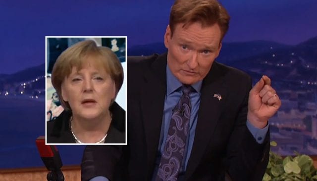 Conan zeigt Fan, wie man Angela Merkels Name richtig ausspricht