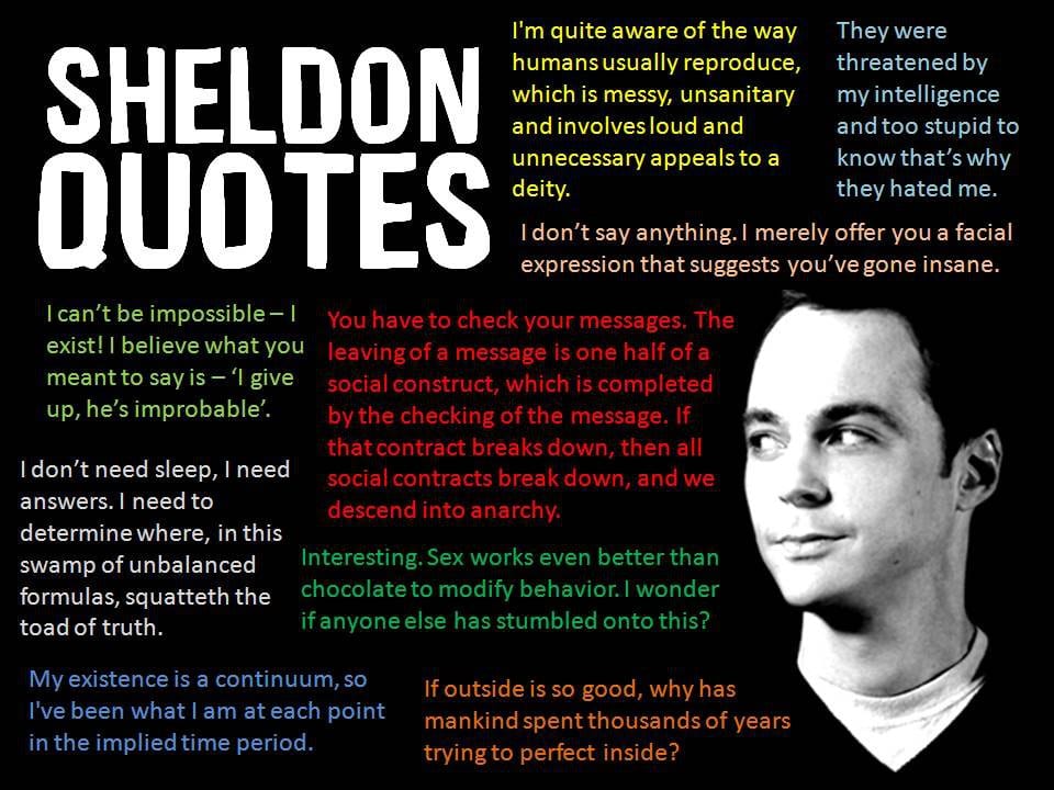 Sheldon Cooper, The Big Bang Theory | Foto: quotesgram.com