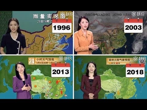 Chinesische Wetterfrau altert nicht