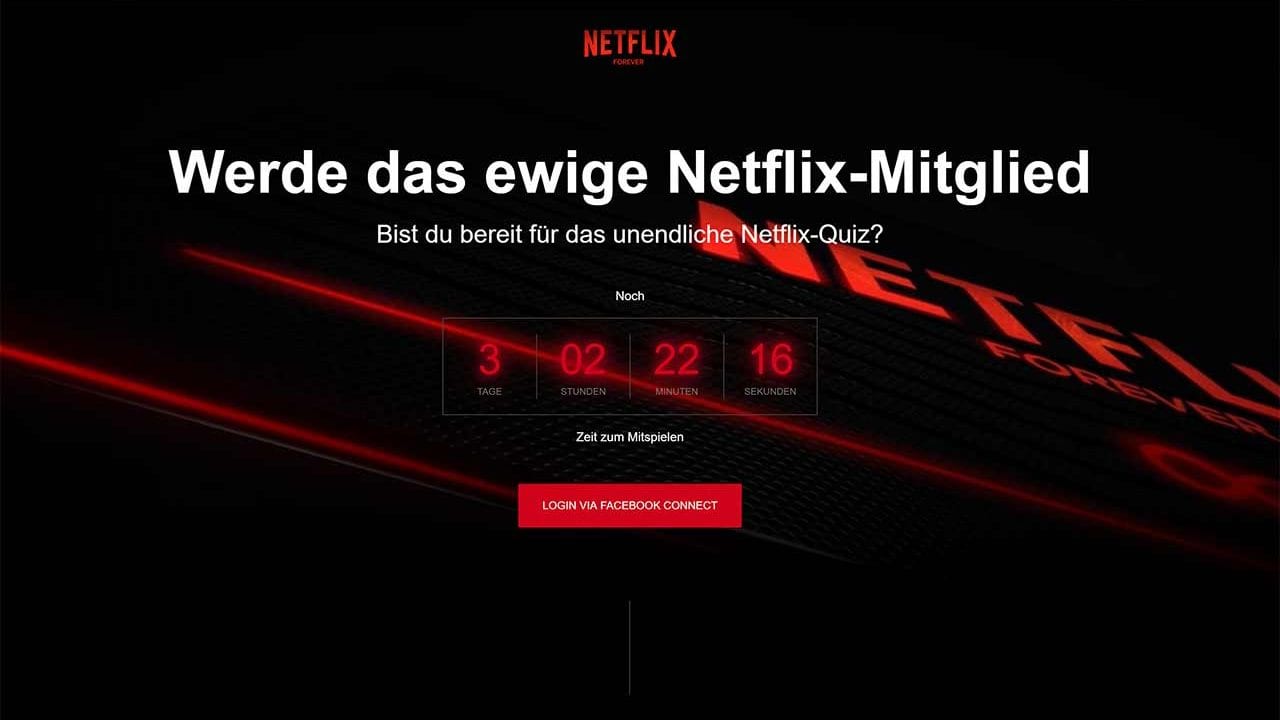 Beim ultimativen Netflix Quiz gibt es 3 lebenslange Abos zu gewinnen