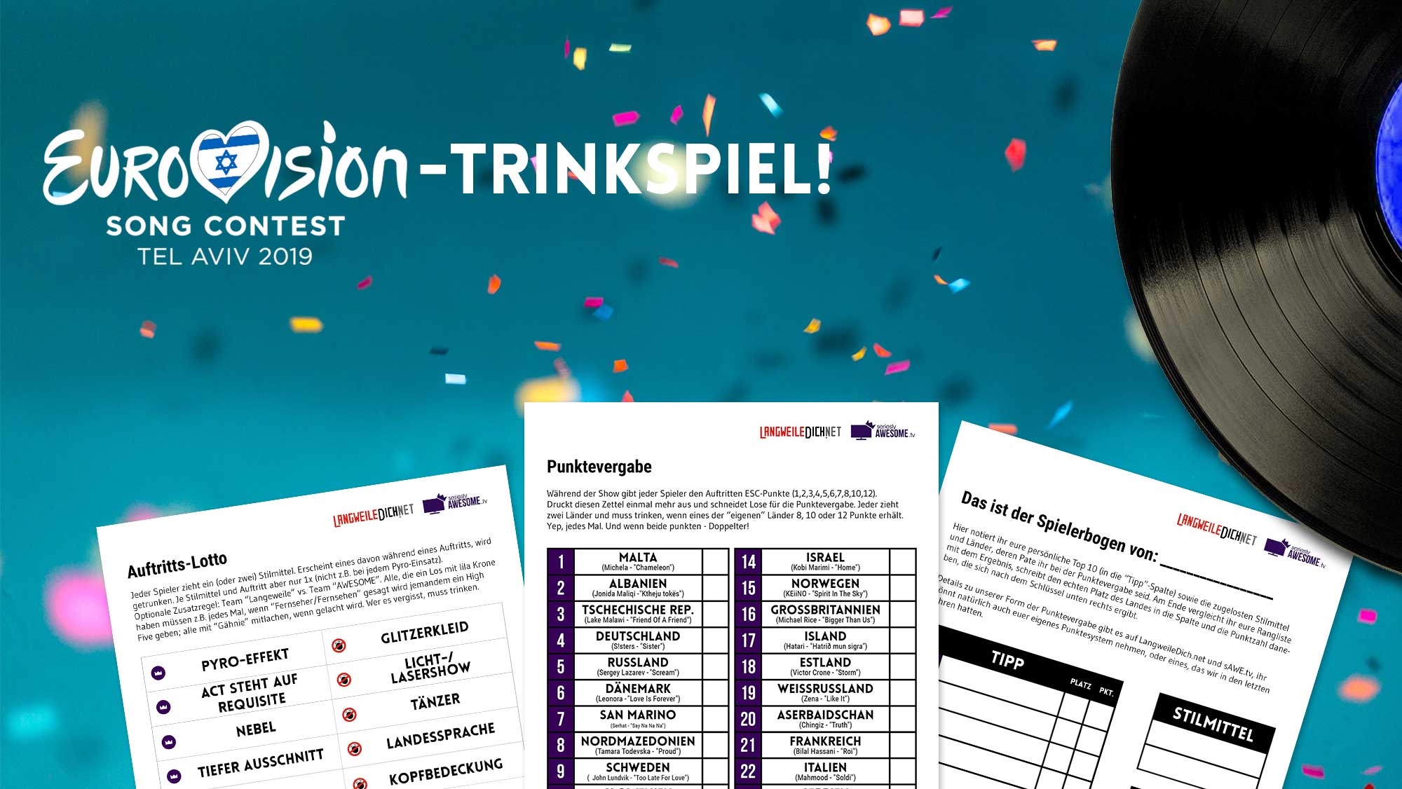 Eurovision Song Contest: Unser Trink- & Tippspiel zum ESC 2019 herunterladen