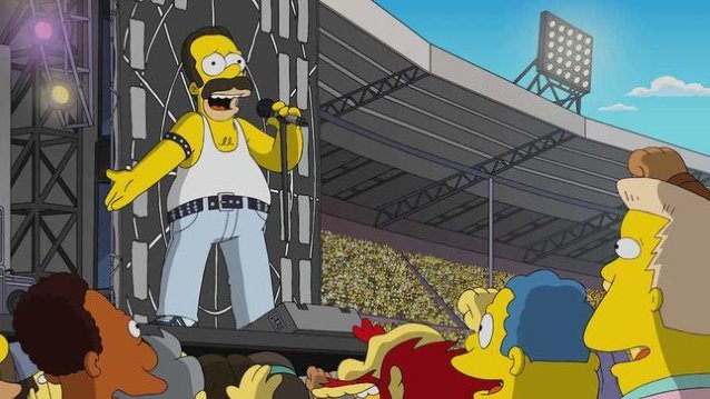 The Simpsons stellen Queens Live Aid Auftritt nach
