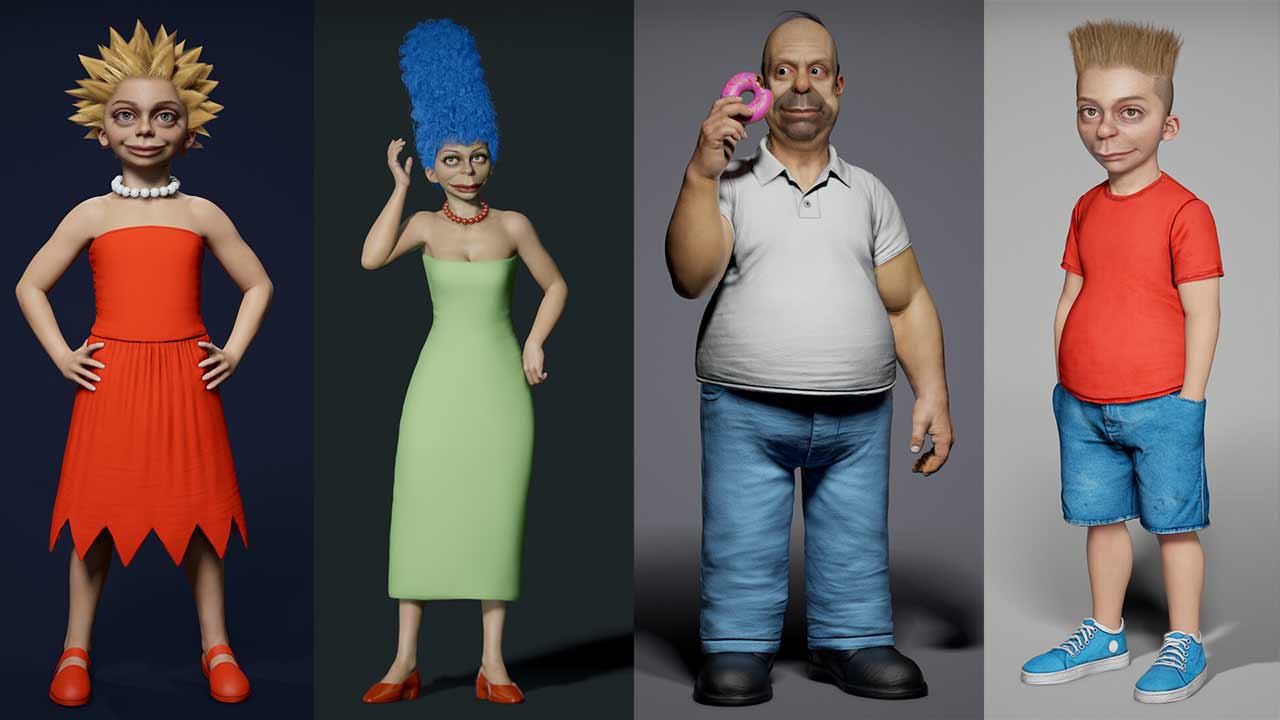 So Sehen „die Simpsons“ In Echt Aus 3d Modelle Von Hossein Diba 