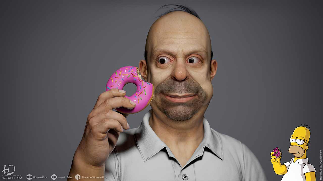 So Sehen „die Simpsons“ In Echt Aus 3d Modelle Von Hossein Diba 