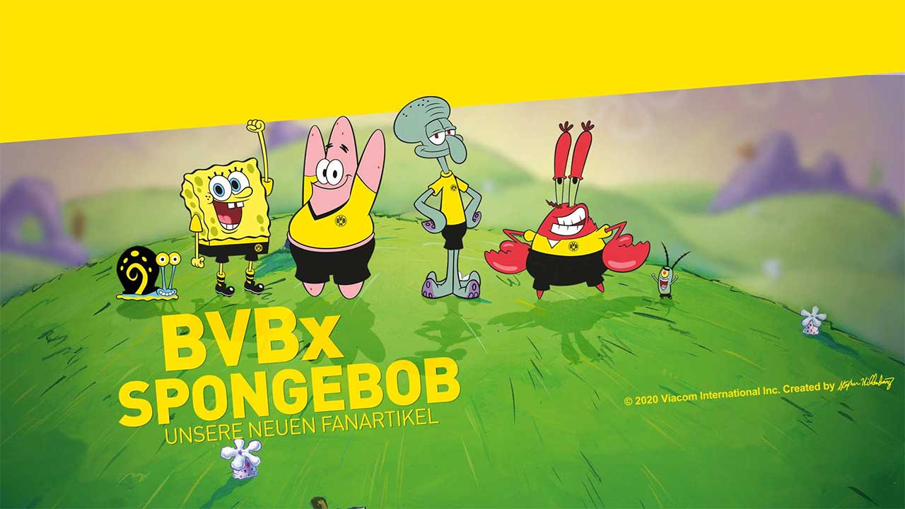 Der BVB verkauft eine offizielle „Spongebob Schwammkopf“-Kollektion
