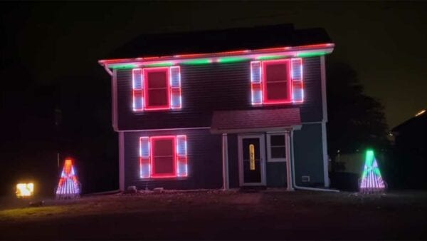 The Mandalorian: Lichter-Show einer Haus-Weihnachtsdekoration