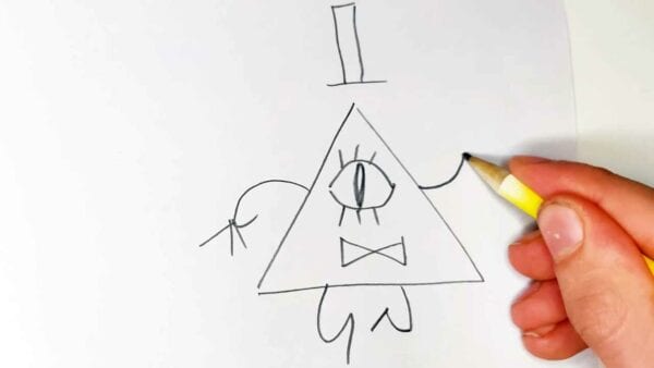 Bill Cipher synchron zum „Gravity Falls“-Theme gezeichnet