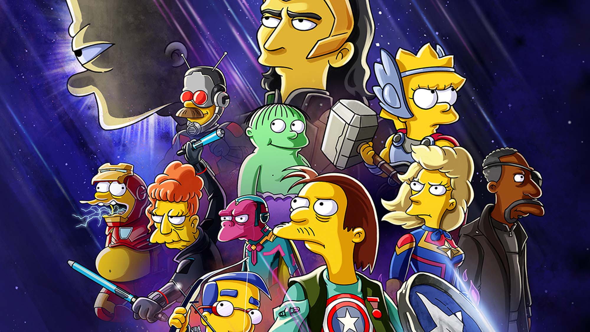 Disney+ zeigt Crossover von „Marvel’s Loki“ und „The Simpsons“