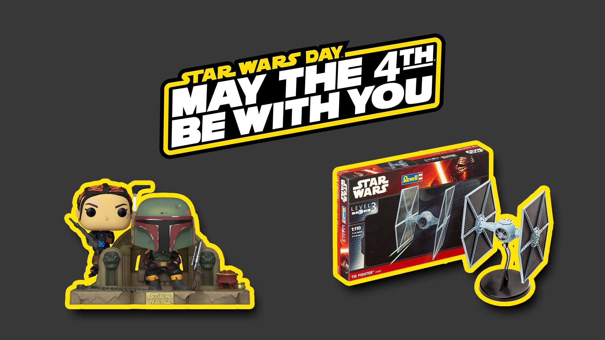 „Star Wars Day“-Gewinnspiel: 2x Boba-Fett-Figur & Tie-Fighter-Modell!