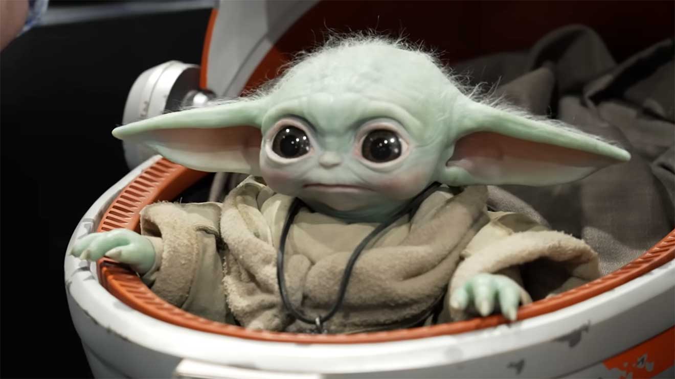 Animatronische Baby-Yoda-/Grogu-Puppe