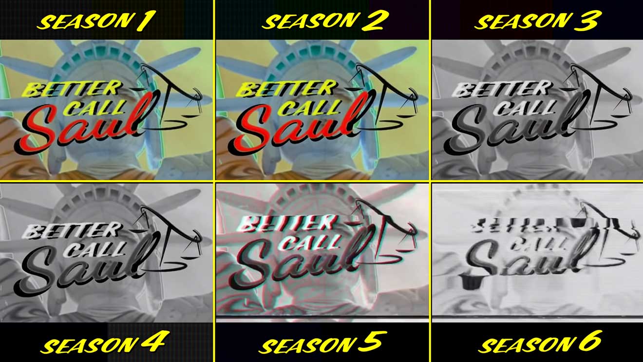 Better Call Saul: Zerfall der Intro-Sequenzen im Verlauf der 6 Staffeln