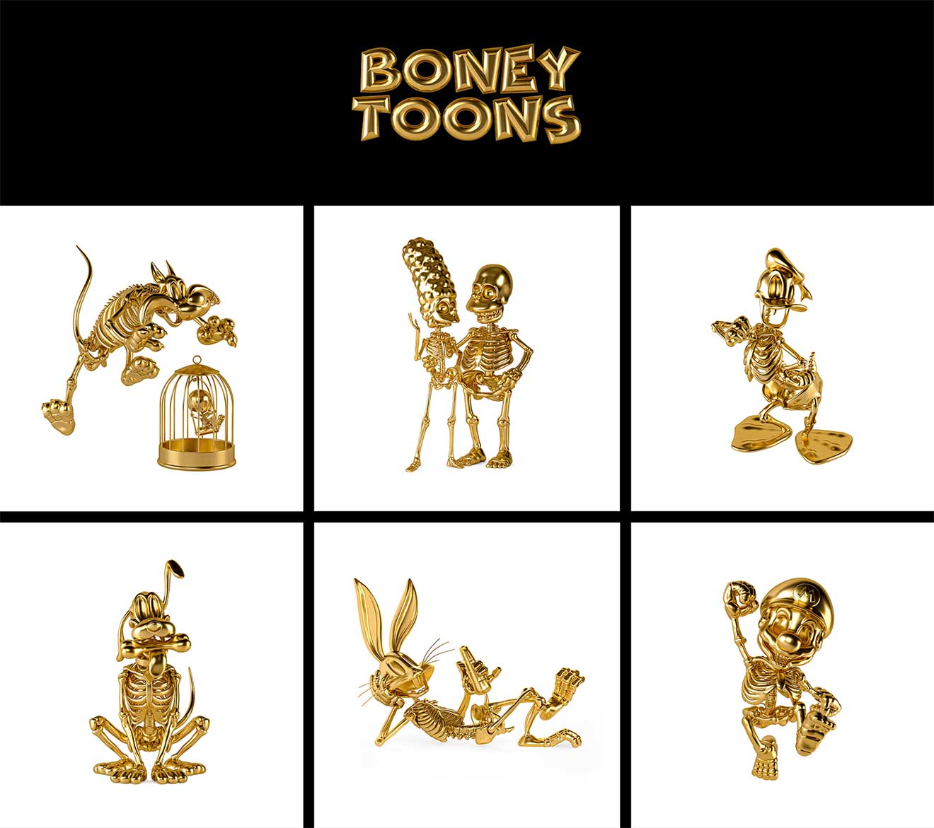 Boney-Tunes-Riccardo-Mucelli-gold-3d-knochen-cartoons2