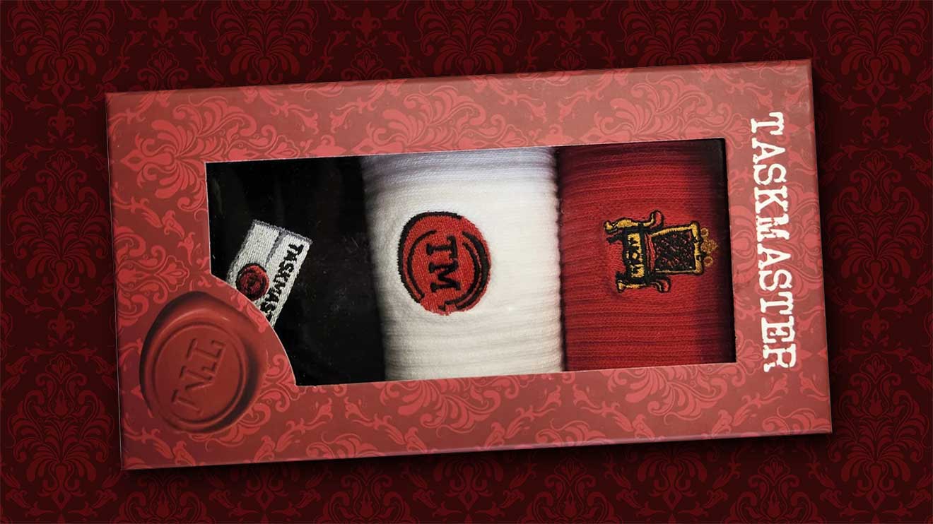 Es gibt offizielle „Taskmaster“-Socken zu kaufen