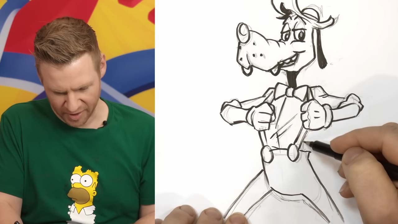 Cartoonfiguren aus der Erinnerung heraus malen