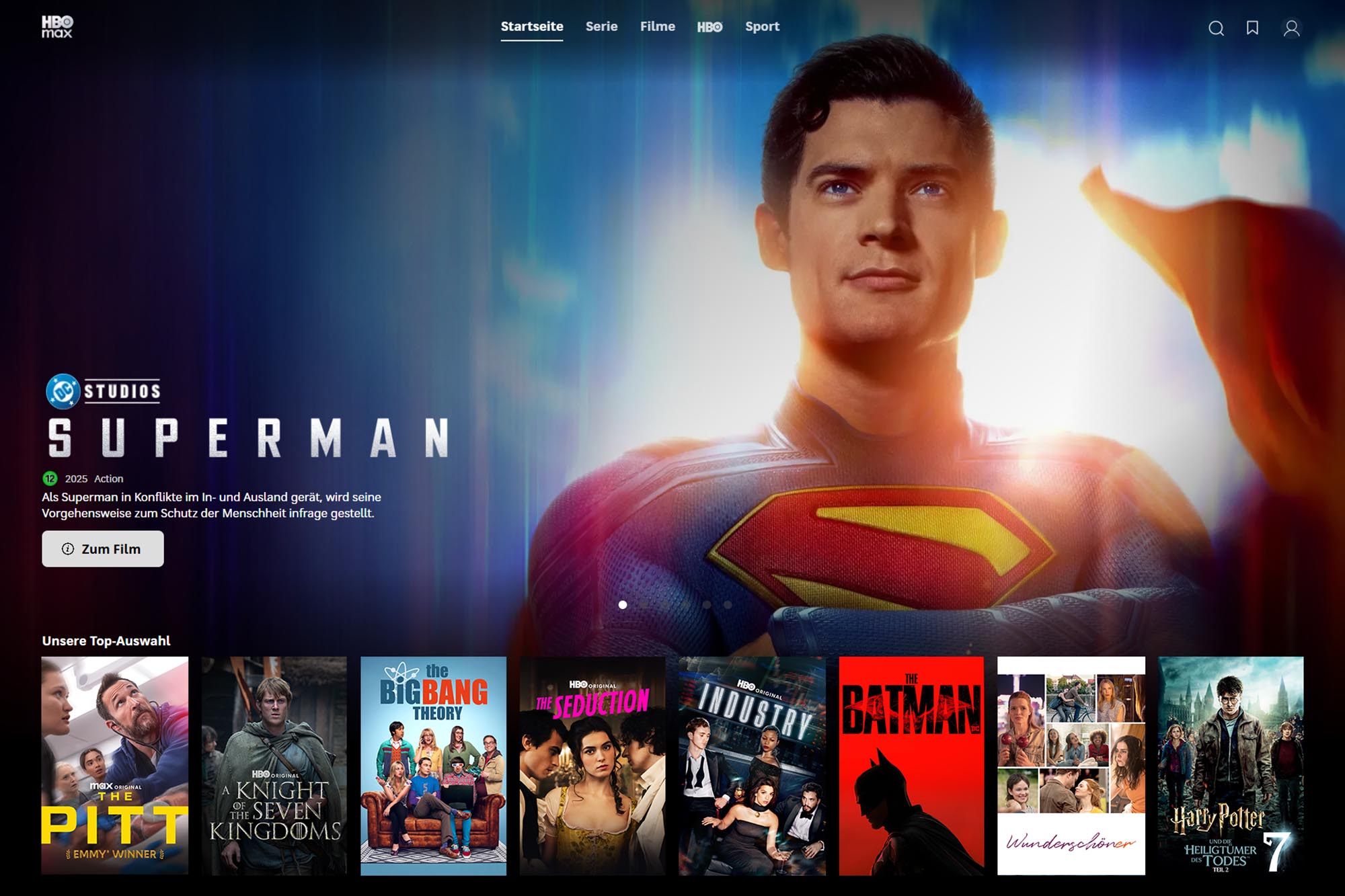 HBO-Max-in-Deutschland-Startseite-Serien-Filme
